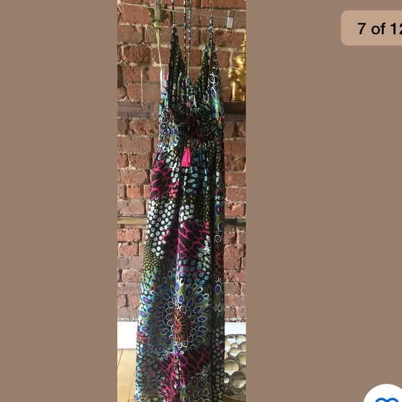 Contro Corrente Printed Halter Maxi Dress OS - Picture 6 of 8